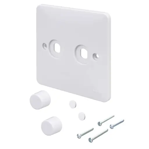 HAGER SOLLYSTA 2 GANG DIMMER SWITCH PLATE & KNOB