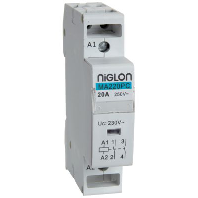 NIGLON 2P (AC1 20A 4KW 230V) CONTACTOR, NORMALLY OPEN