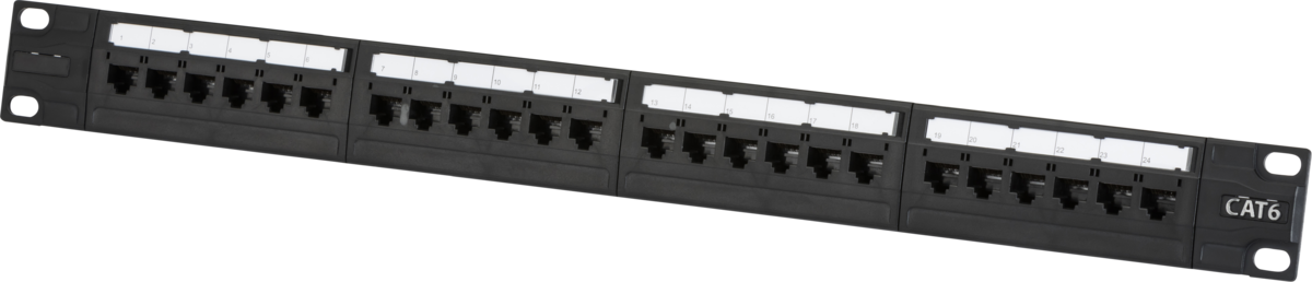 KNIGHTSBRIDGE 19 INCH 1U UTP CAT6 24 PORT PATCH PANEL