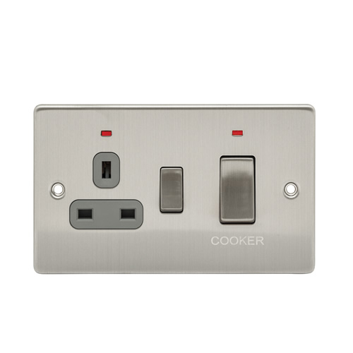 NIGLON PREMIUM EDGE BRUSHED CHROME METAL COOKER CONTROL UNIT