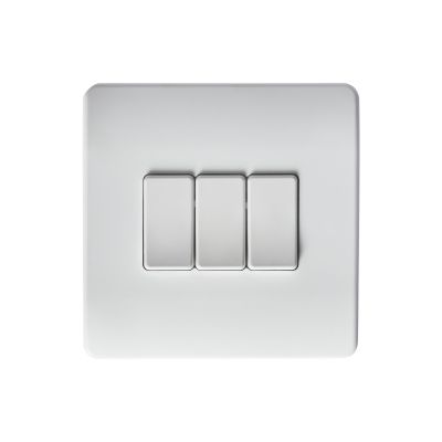 FORUM INTEGRAL ELECTRIC TO KINETIC 3 GANG WALL SWITCH, WHI/BLK