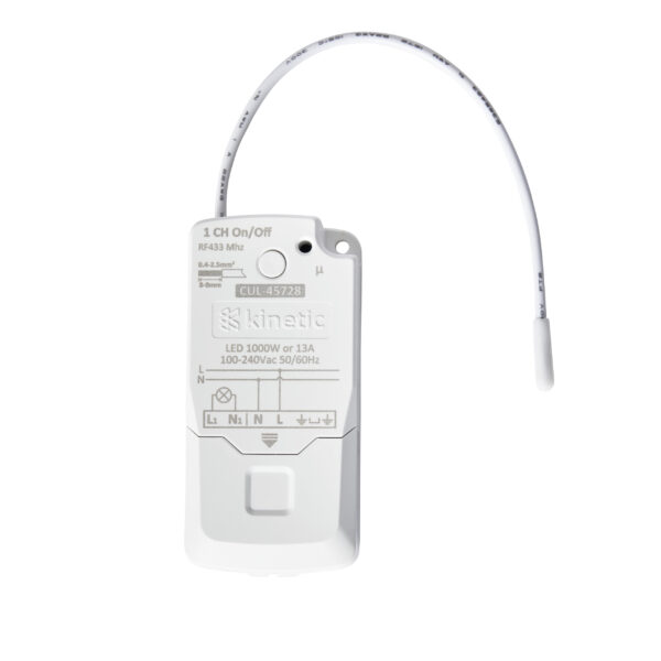 FORUM KINETIC 1 CHANNEL RF ON/OFF RECIEVER, MAX 10A / 1000W LED