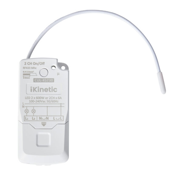FORUM KINETIC 2 CHANNEL RF ON/OFF RECIEVER, MAX 10A / 1000W LED