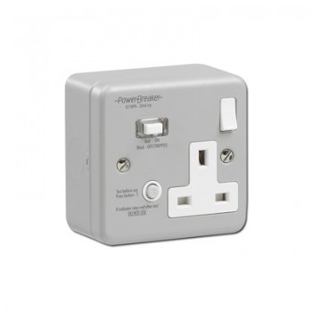 POWERBREAKER SINGLE SWITCHED RCD SOCKET METAL CLAD