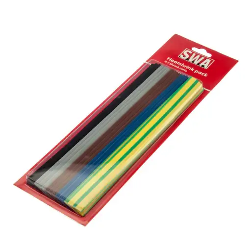 SWA HEATSHRINK PACK 250MM X 5 COLOURS X 12MM